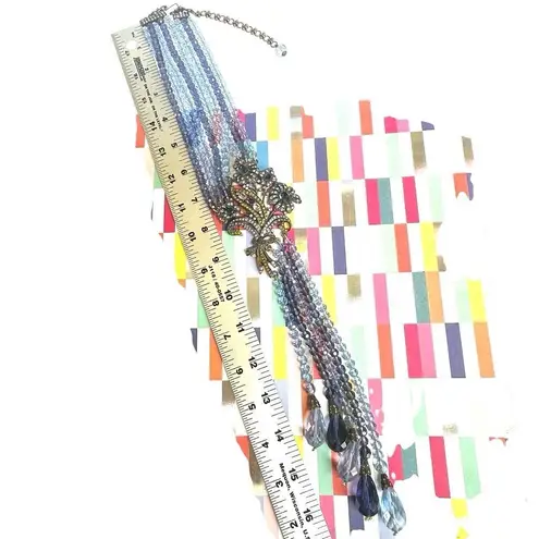 Heidi Daus Floral Bouquet Tassel Necklace