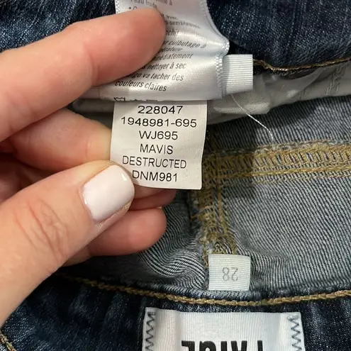 Paige  Verdugo Crop Mavis Destructed Jeans Size 28