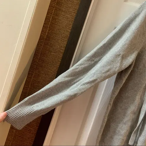 New York And Company Soho Jeans Grey/Metallic V Neck Sweater L