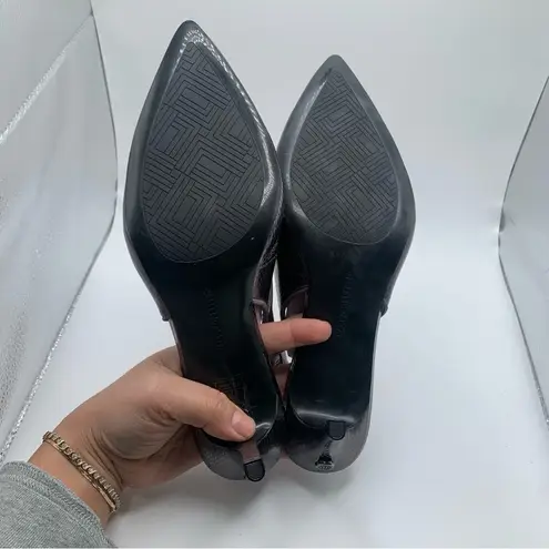 Karl Lagerfeld NWB Rosalyn Slingback Pump dark slate snake print size 10M EU 41