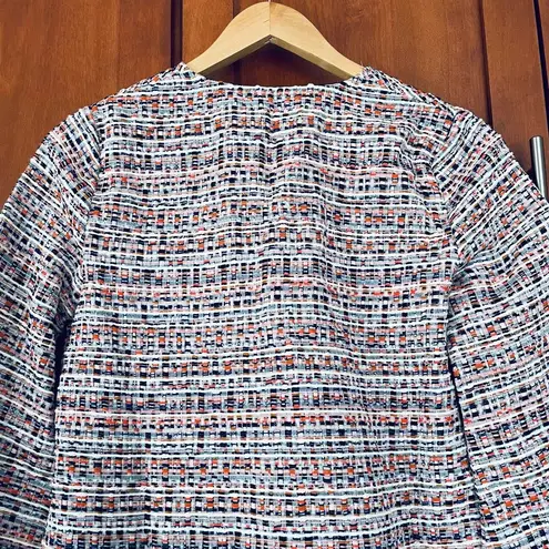 Tuckernuck Belfast Blouse Tweed V-Neck Fringe Trim Relaxed Fit Size XS NEW