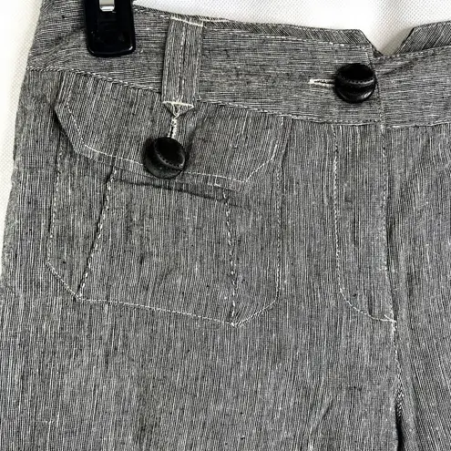 Sharagano ⭐️2/$10 Studio Gray Linen Blend Cropped Casual Wide Leg Pants 12P