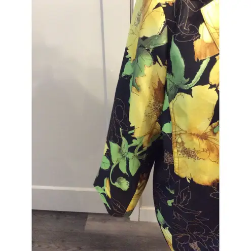 Susan Graver Large Floral Womens Light Jacket