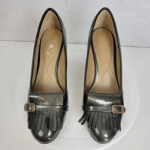 Isola Womens Heels 8 Brown Tassel Front Closed Round Toe Slip-On Shoes Pumps