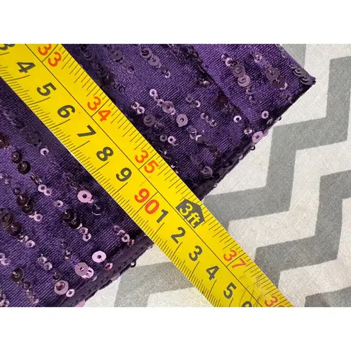 Eliza J Purple Sequin Velvet Sheath Dress Size 8