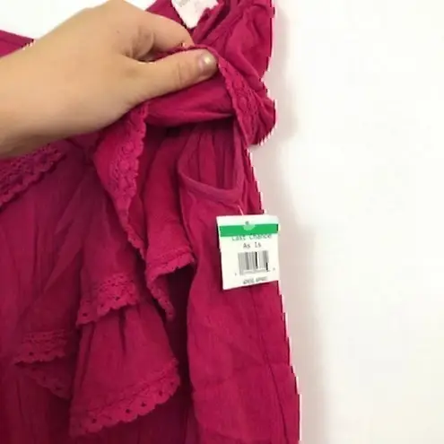 Wild Pearl NEW NWT Ruffle Dress Magenta Pink Cold Shoulder Cutout Mini Shift XS