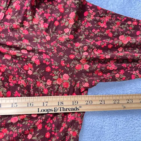 Free People Intimately Kaya Print Cutout Bodysuit Chocolate Combo Womens Medium Red