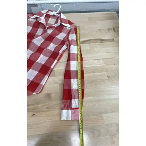 1970's Levis Women's Red/ White Button