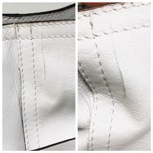 CAVALCANTI white leather tote purse, made in Italy