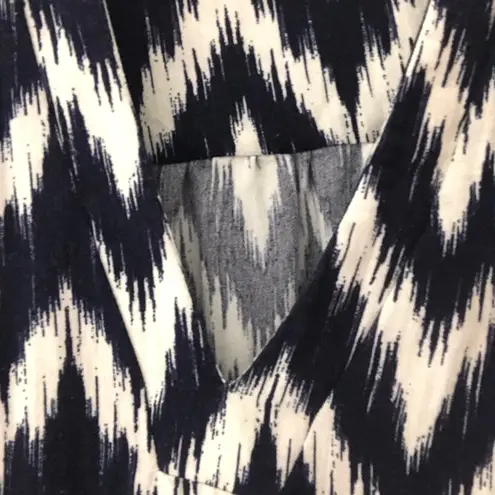 Tuckernuck Pomander Place Kenzo Dress in Navy Blue and White Ikat Size XXL