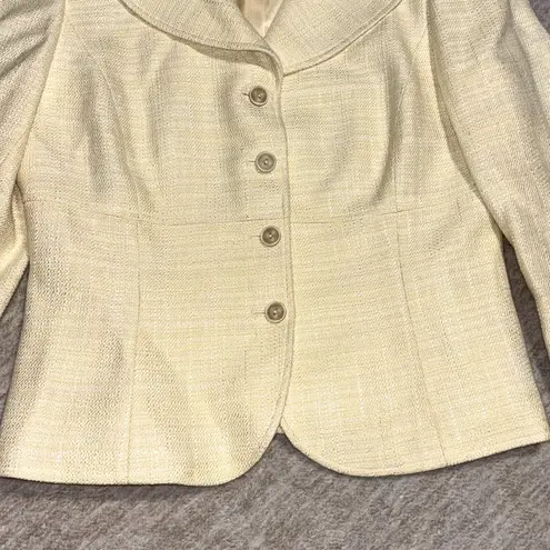 Medium 8/10 TAHARI women's yellow Twill blazer/suit jacket