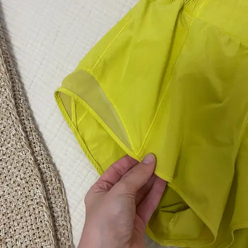 Lululemon  hotty hot lined Women's Vibrant Yellow Athletic Shorts size 4