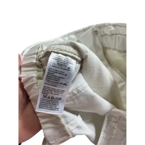 J Crew White Crop Elastic Paper Bag Waist Denim Size 29