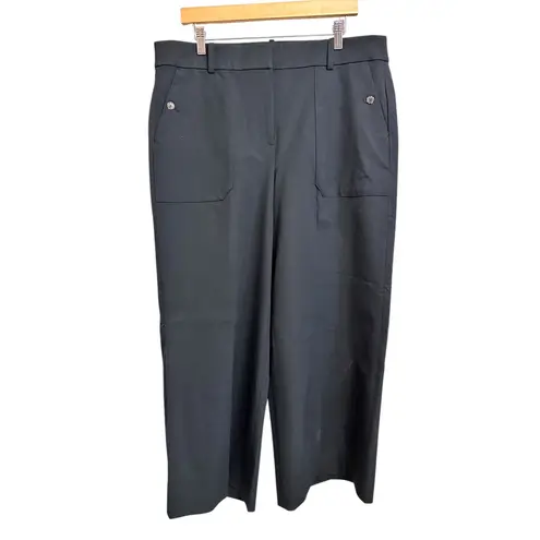 J.Crew Sydney Black Cropped Wide Leg Pants Bi