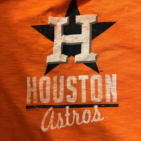 47 Brand Womens Houston Astros baseball orange v neck short sleeve shirt