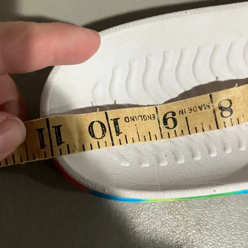 Native Spencer LX rainbow tie dye slides casual summer beach Orange Size 10 - Image 3