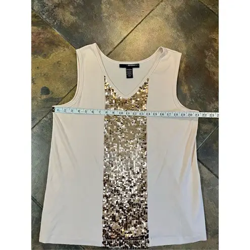 Denim 24/7 Pink Ribbed Sequin Tank Size 1X