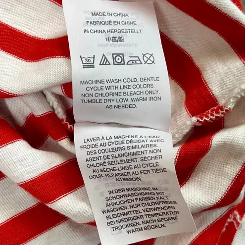 J.Crew Striped Boatneck 3/4 Sleeve Tee XS Red