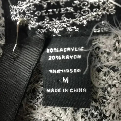 NWT OLIVER WO SZ MED ANIMAL PRINT SWEATER. SOFT AND COMFY OPEN FRONT