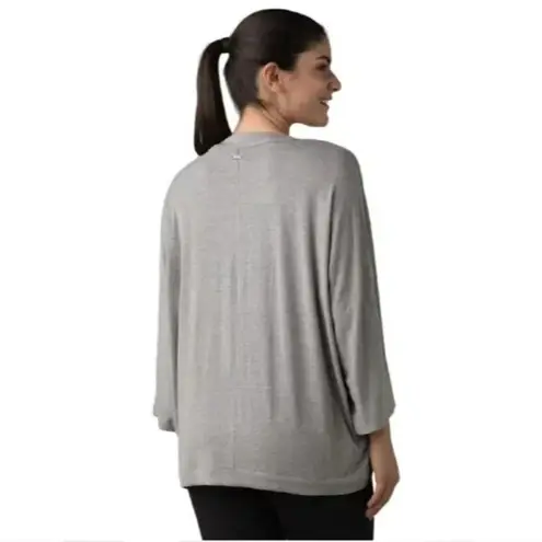 prAna New Women's L Foundation Seabrook Wrap Modal Cardigan Gray Size Large