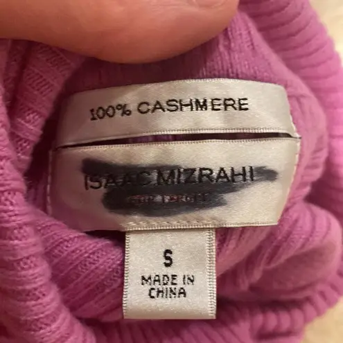 Isaac Mizrahi Women’s Lilac Purple Turtleneck Sweater/Dress Ribbed Cashmere Sz S