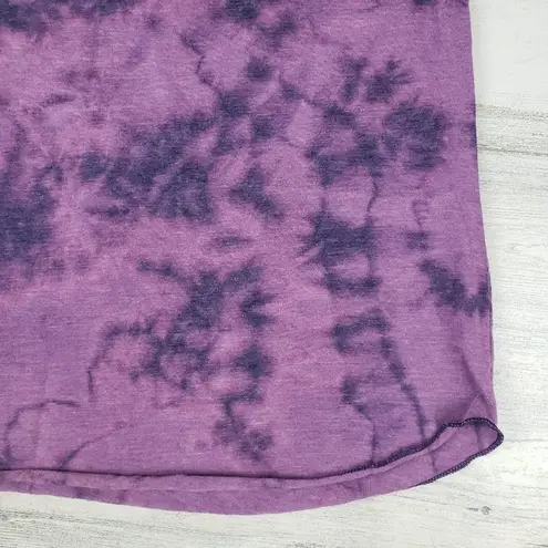 American Apparel NWOT  50/50 Custom Purple Bleach Tie Dye Crinkle Tank Top XS