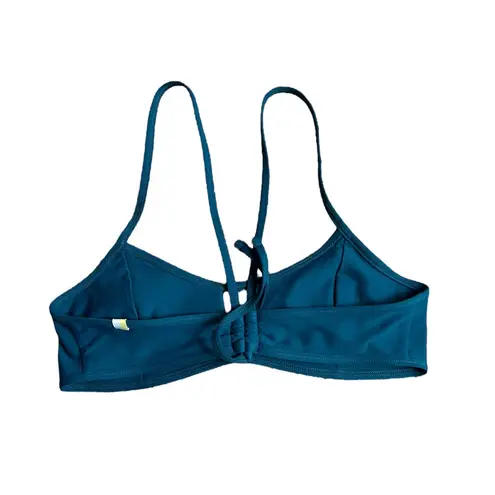 Summersalt High Dive Turquoise Bikini Top Womens Size 4 Strappy Minimal Cutout