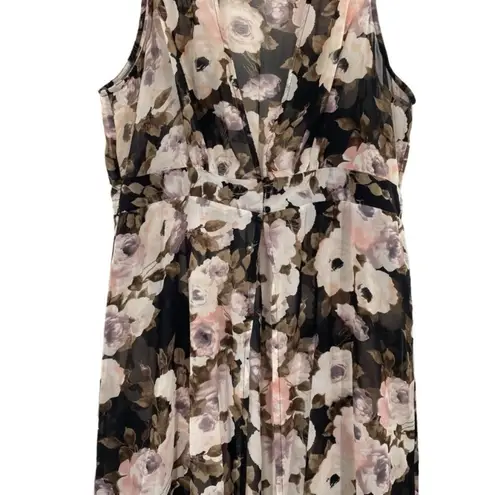 Floral Sheer Maxi Kimono Dress Coverup Size 3X
