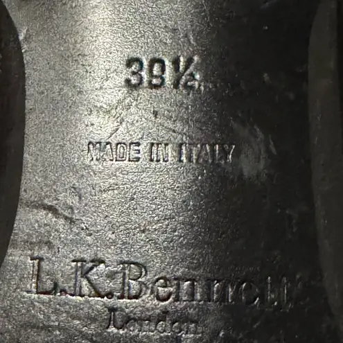 L.K. Bennett London Denise Tall Black Leather Boots w Side Zip Women’s 39.5 Size 9.5