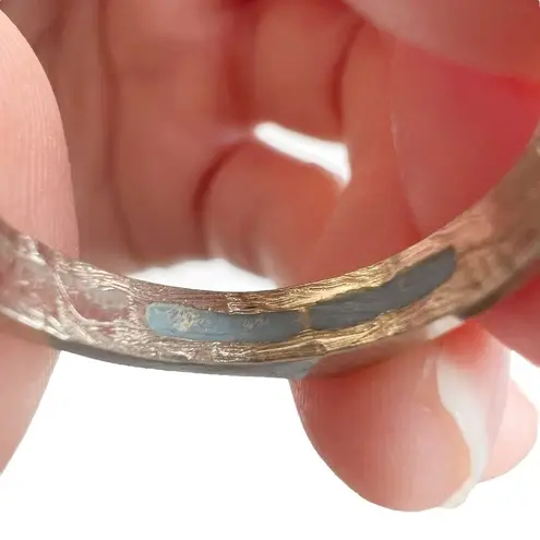 Turquoise Inlay Sterling Silver Thin Stacking Band Ring