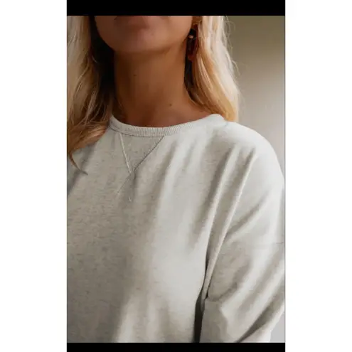 Lovesoft Heather Grey Long Sleeve Sweatshirt Dress w/ Ruffle Hem medium Gray