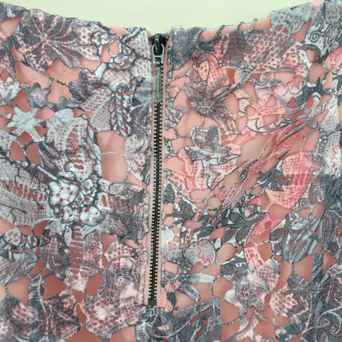 Tahari T Two Piece Peach Orange Lace Skirt Set S