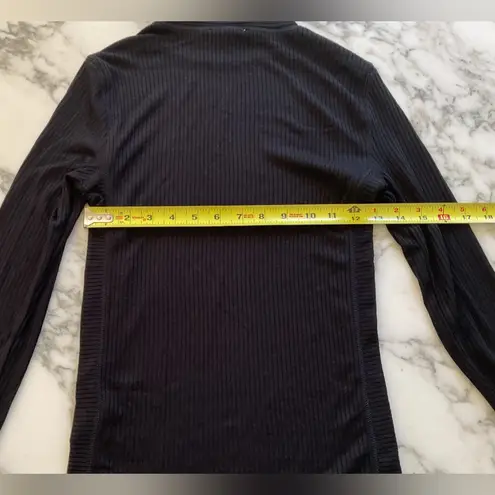Madewell NWT  Ribbed Turtleneck Long-Sleeve Tee in Black size XXS NT768 - Image 5