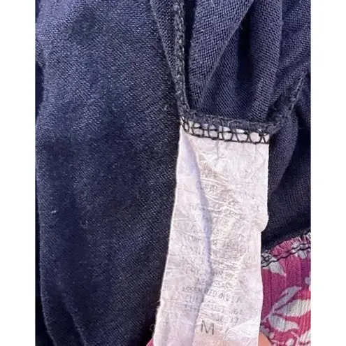 Lavish Vintage Women’s Top Shirt Sz M Floral Western Layered Blouse USA Made