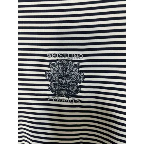 Straight Down Performance Striped Quarter Zip Pullover Women's Size Medium White