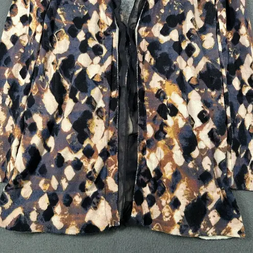 Simply Vera Vera Wang Sweater Womens Small Open Front Tie Cardigan Jacket Blue