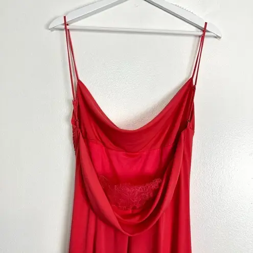 Katie May Surreal Cowl Back Evening Dress in Coral Size Large