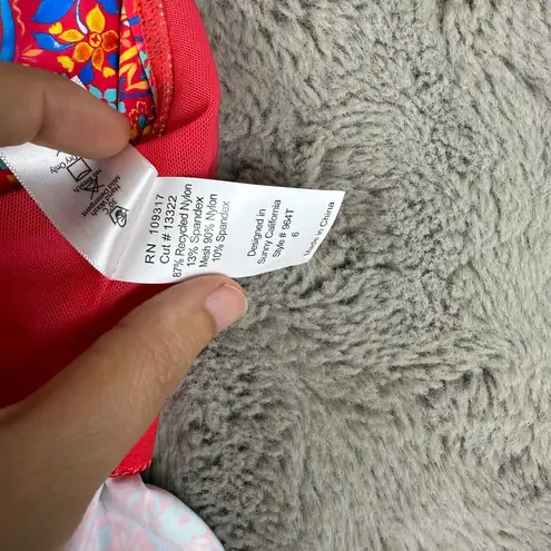 Sunsets Rue Paisley Sadie Tankini Swim Top Paisley Print Lined Size 6 Beach Pool Red