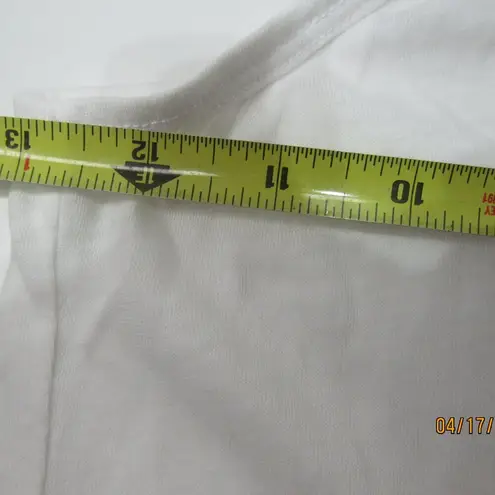 Hello Kitty Sanrio Rainbow Stripes Juniors White Tank Top Racerback XS 71868