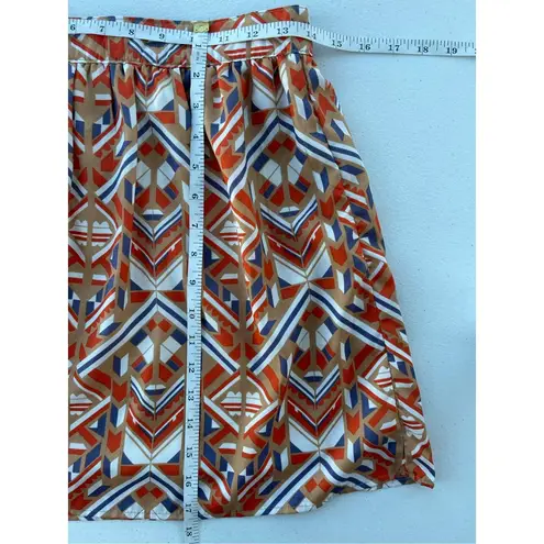Emmelee 1459 Anthropologie Pleated Geometric Boho Mini Skirt Size Small