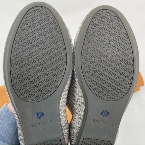 Rothy's Grey Heathered Round Toe Slip On Shoes Neutral Rothy’s The Flat Taupe Heather 7