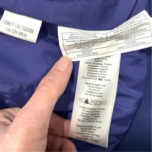 Burton Dry Ride Purple Fur Trim Snowboard Puffer Vest Size Small