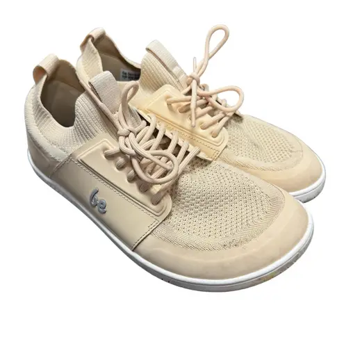 Be Lenka Barefoot Sneakers Swift Womens Shoes Lace Up Beige Cream US 7 EU 39 White