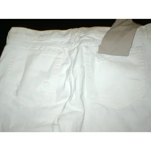 New NWT $248 Designer Carmar Baggy Fit Destroyed White Jeans Womens 28 Crop USA