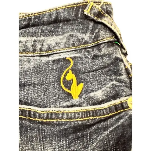 Baby Phat  logo Embroidered Jean Shorts size 7