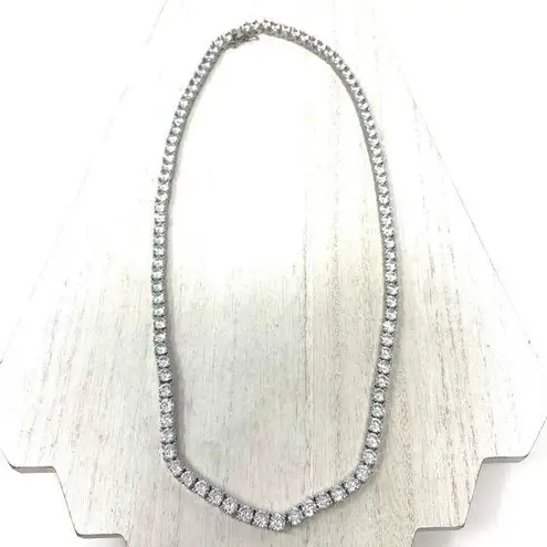BLING giant CZ tennis necklace statement piece!