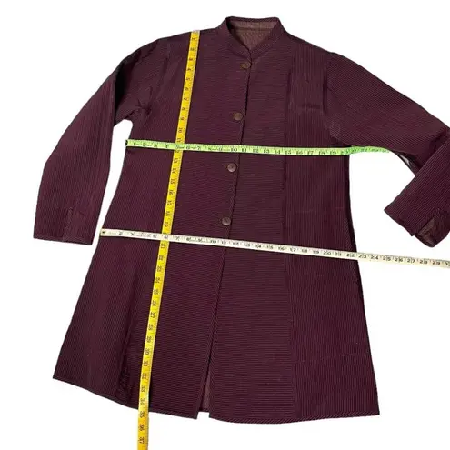 REVERSIBLE Coat Lightweight Nehru Collar Maroon Wine Color LAGENLOOK Fits M