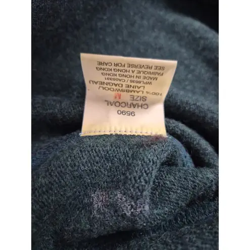 Woolrich NWT 100% Lambs Wool Charcoal Vest Bear & Deer Applique Women Sz M