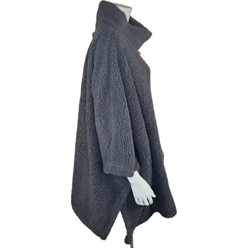 Koolaburra by Ugg Brushed Back Sherpa Poncho Blackened Pearl XL NWOT