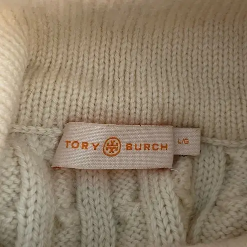 Tory Burch  Nel Turtleneck Sweater Alpaca Diamond Intarsia Runway Size Large